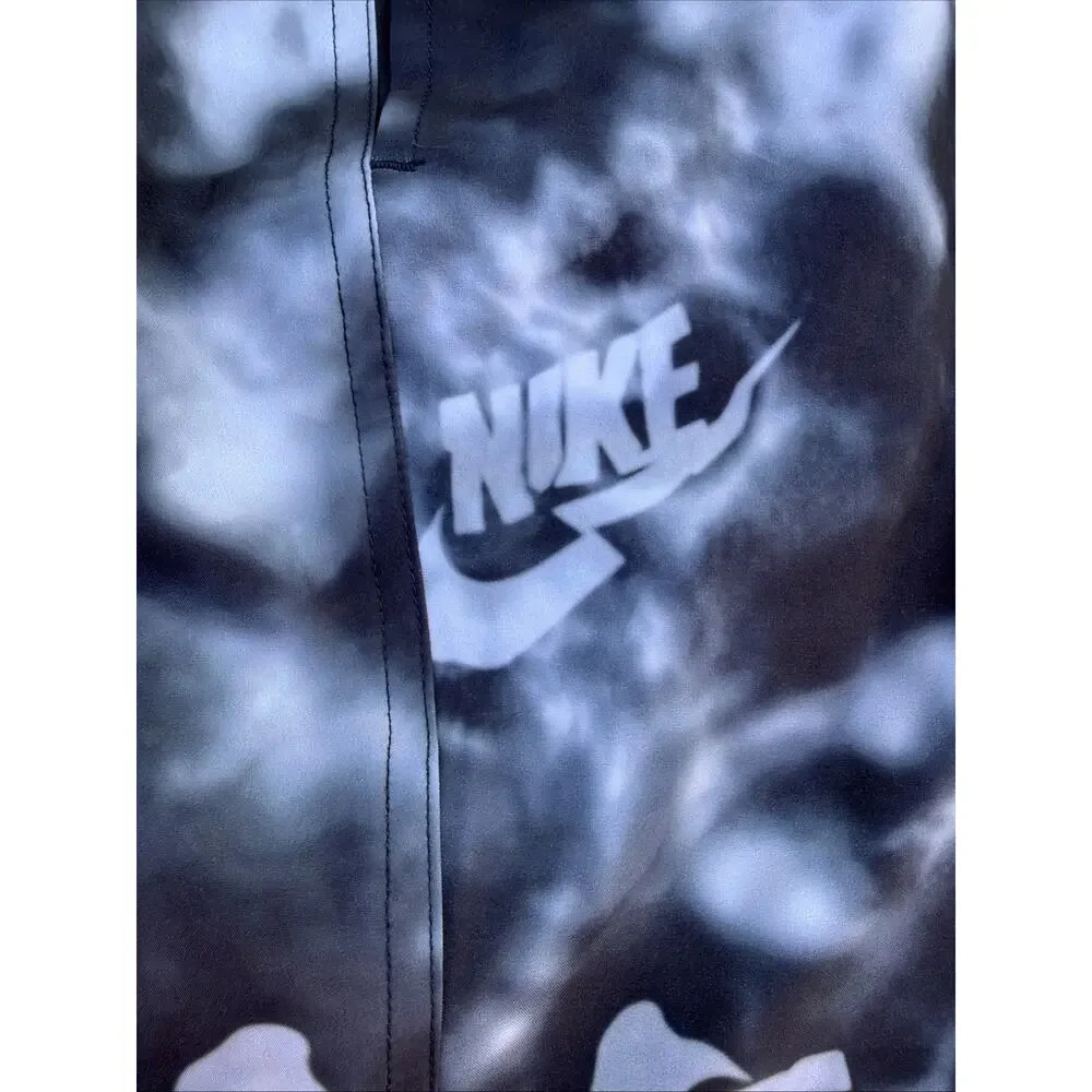 Nike Tie-Dye Mens Swim Shorts Trunks 7” Size Large New Black Grey White NEW!